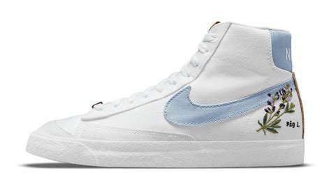 nike blazers with embroidered flowers.